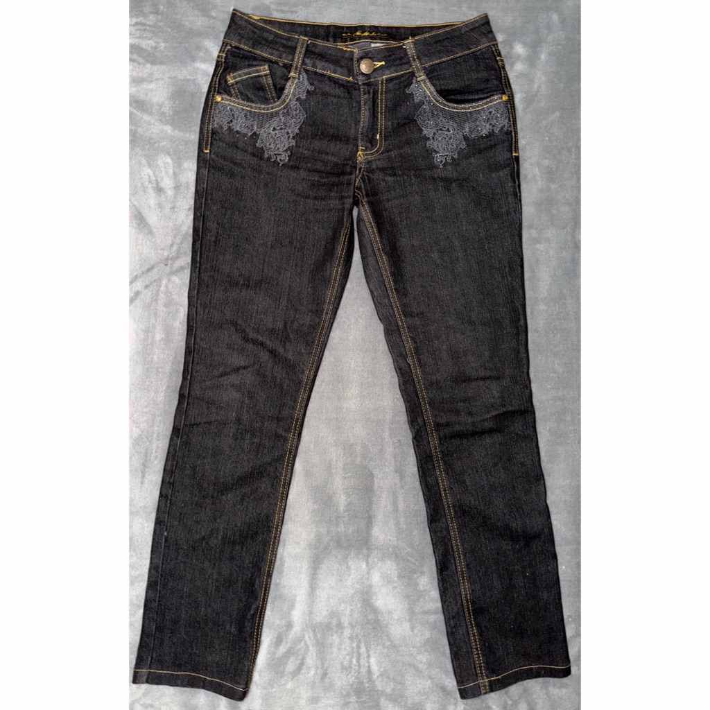Y2k Southpole Skinny Jeans With Embroidered Pockets